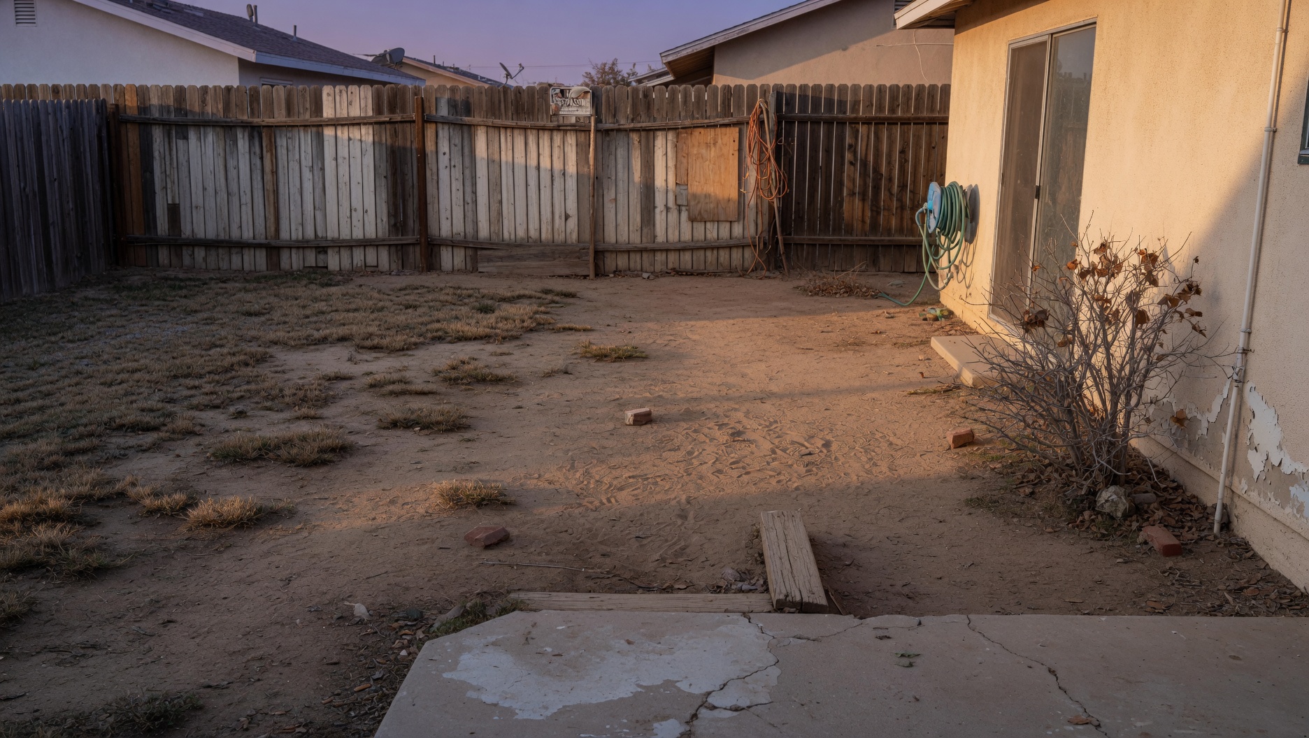 The same yard before redesign