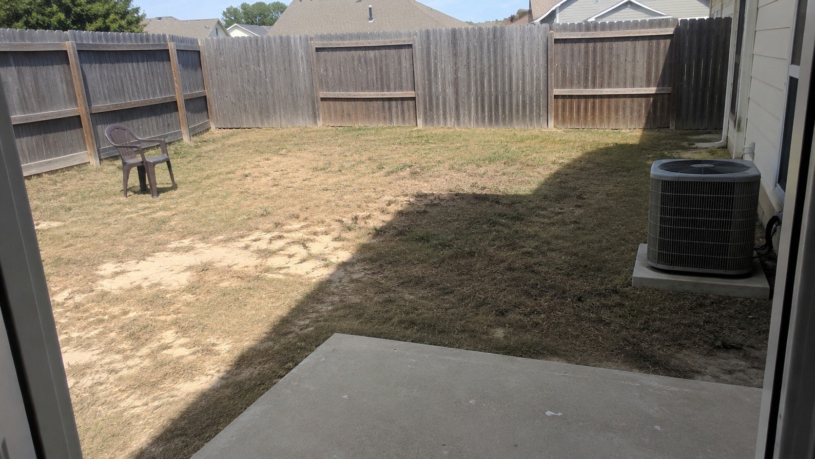 Backyard before the redesign