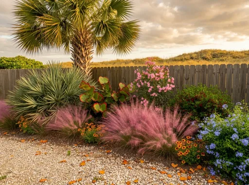 Coastal & seaside in fall — AI-designed yard