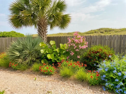 Coastal & seaside in summer — AI-designed yard
