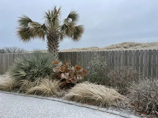 Coastal & seaside in winter — AI-designed yard