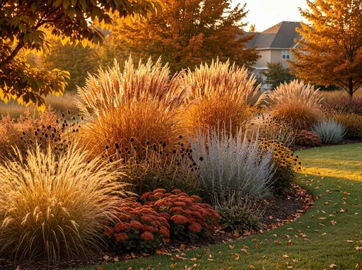 Grasses & prairie in fall — AI-designed yard