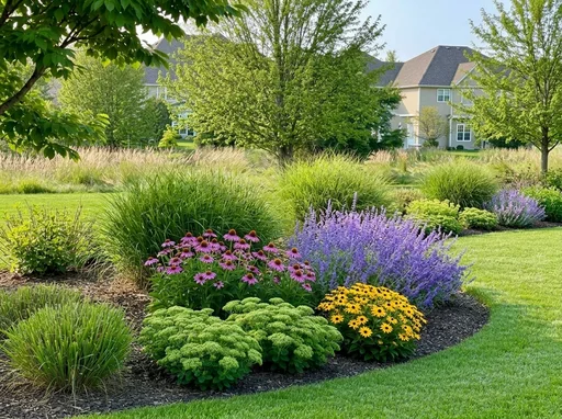 Grasses & prairie in summer — AI-designed yard