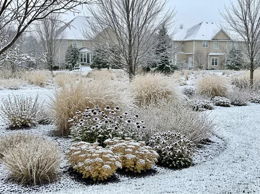 Grasses & prairie in winter — AI-designed yard