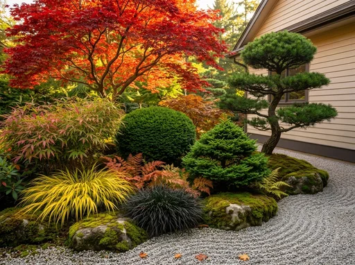 Japanese garden in fall — AI-designed yard