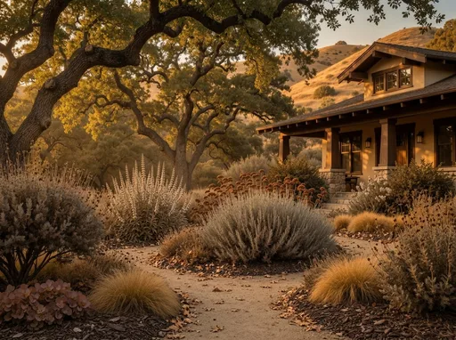 California native in fall — AI-designed yard