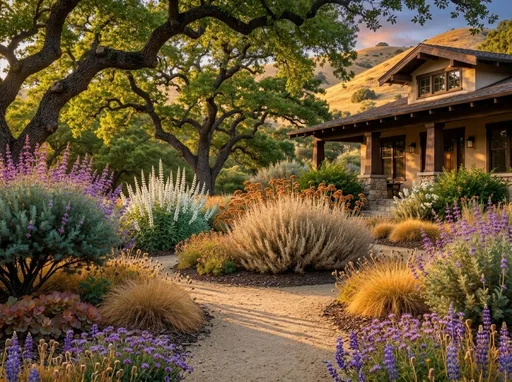 California native in summer — AI-designed yard